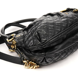 Marc Jacobs Black Quilted Leather Cecilia Stam 2-Way Bag