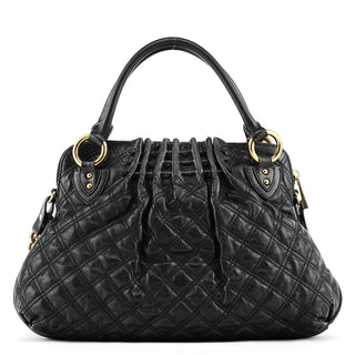 Marc Jacobs Black Quilted Leather Cecilia Stam 2-Way Bag