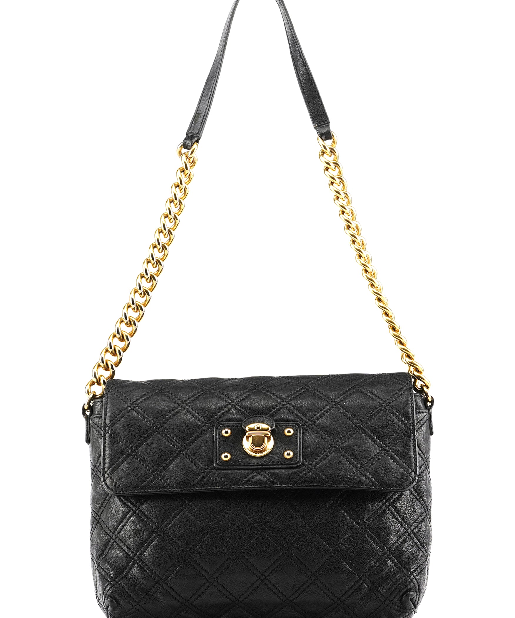 Marc Jacobs Black Quilted Leather Chain Shoulder Bag