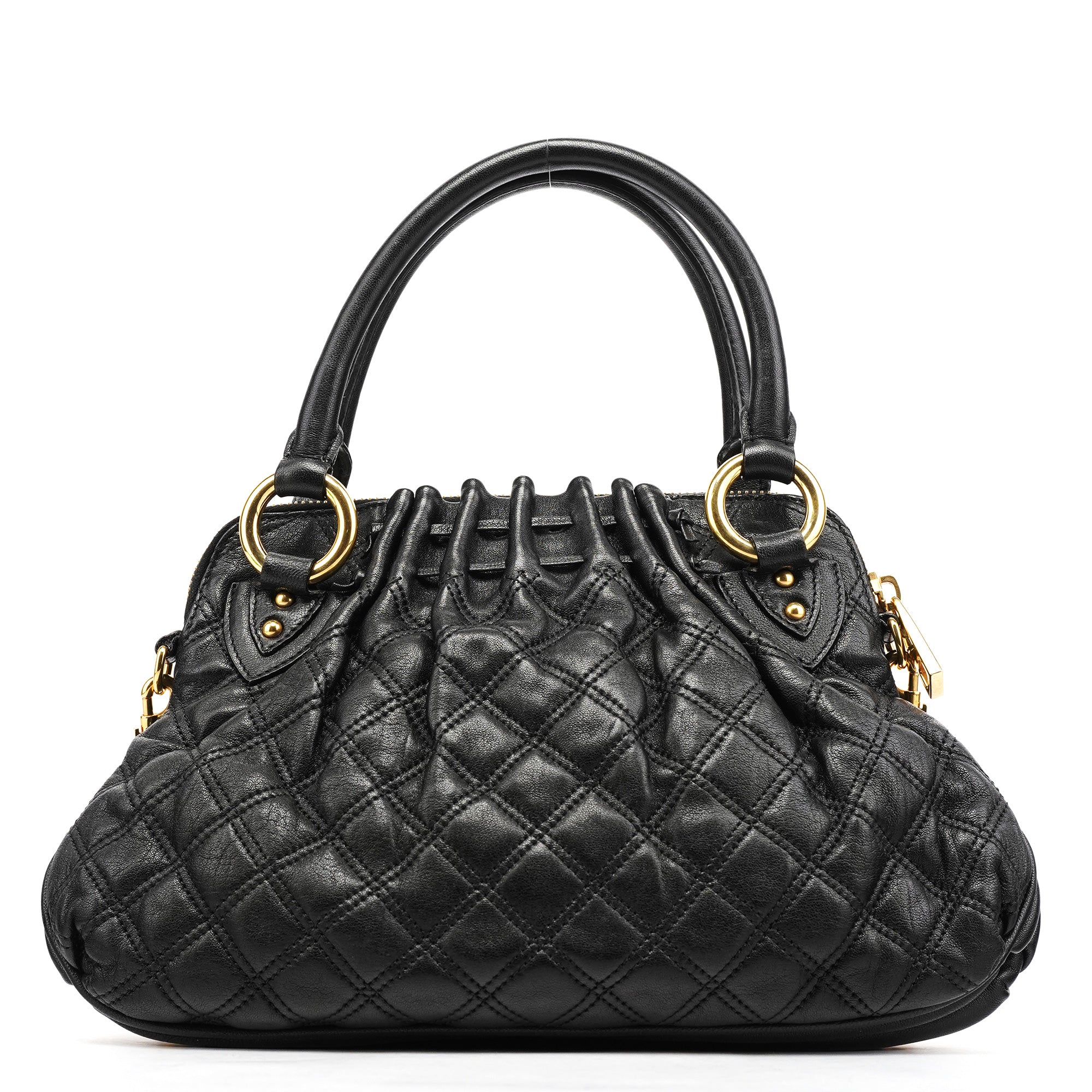 Marc Jacobs Black Quilted Leather Stam 2-Way Bag