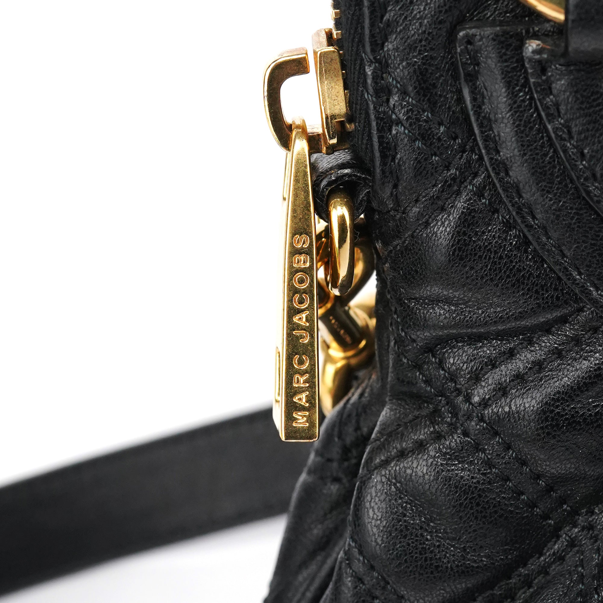 Marc Jacobs Black Quilted Leather Stam 2-Way Bag