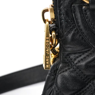 Marc Jacobs Black Quilted Leather Stam 2-Way Bag