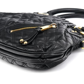 Marc Jacobs Black Quilted Leather Stam 2-Way Bag
