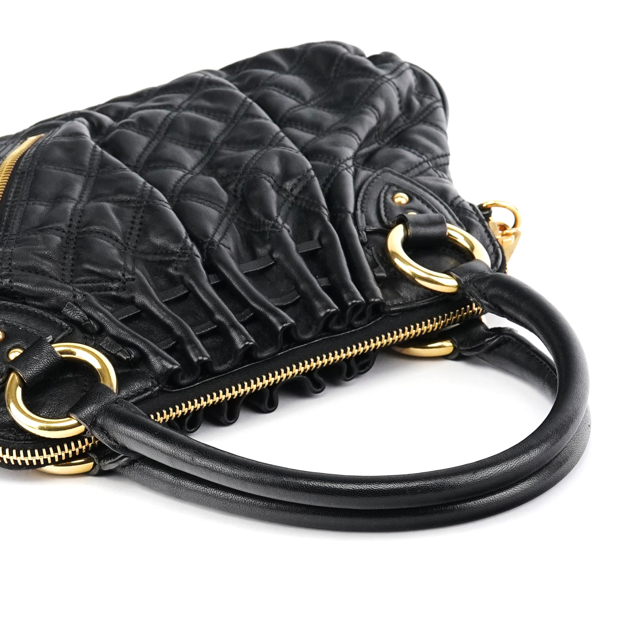 Marc Jacobs Black Quilted Leather Stam 2-Way Bag