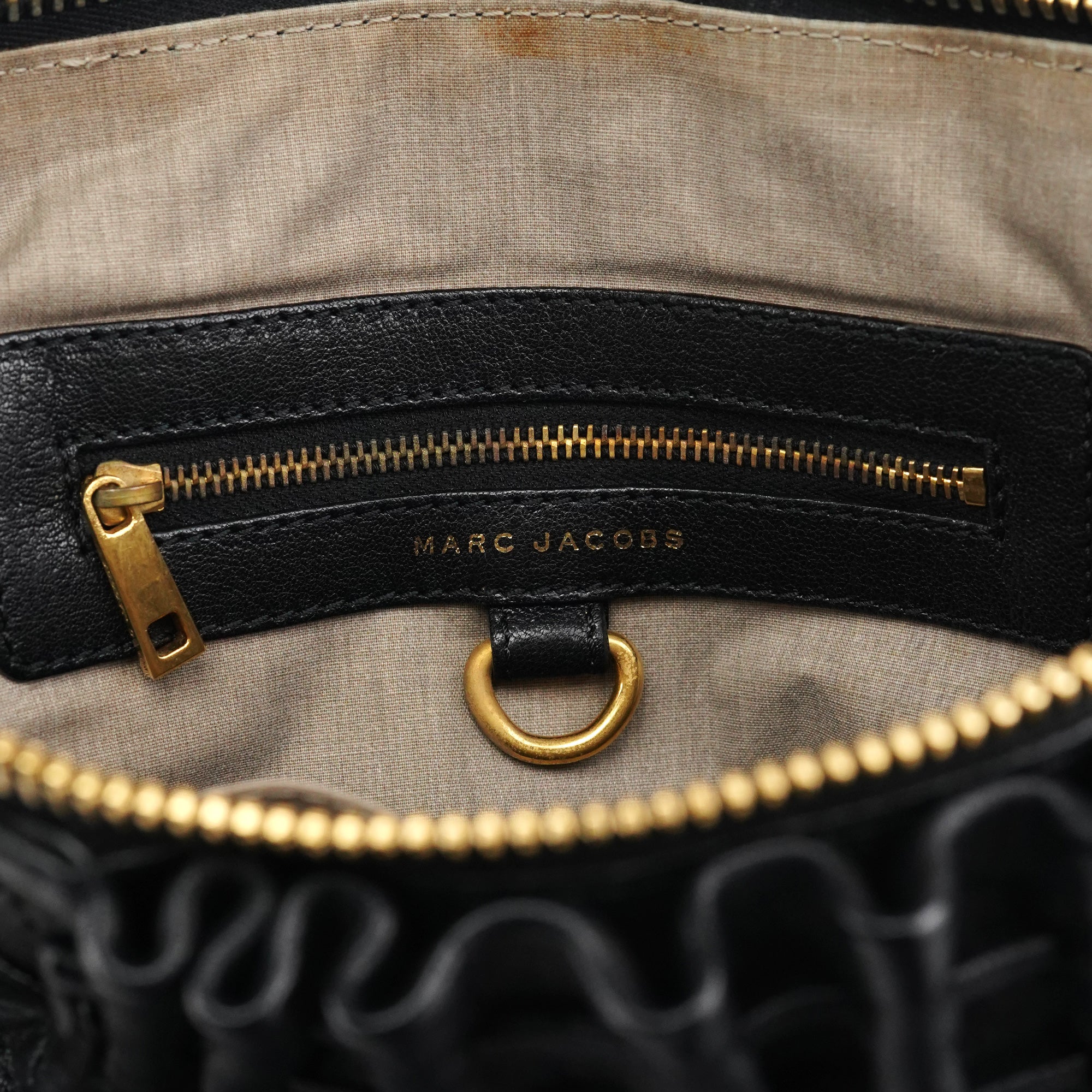 Marc Jacobs Black Quilted Leather Stam 2-Way Bag