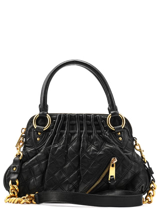 Marc Jacobs Black Quilted Leather Stam 2-Way Bag