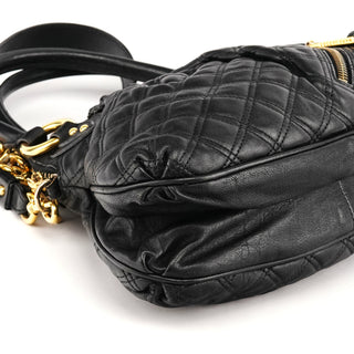 Marc Jacobs Black Quilted Leather Stam 2-Way Bag