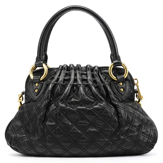 Marc Jacobs Black Quilted Leather Stam 2-Way Bag