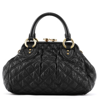 Marc Jacobs Black Quilted Leather Stam 2-Way Bag