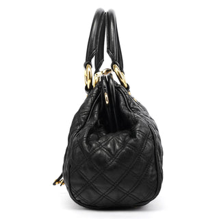 Marc Jacobs Black Quilted Leather Stam 2-Way Bag