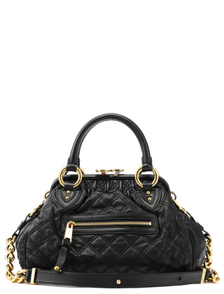 Marc Jacobs Black Quilted Leather Stam 2-Way Bag