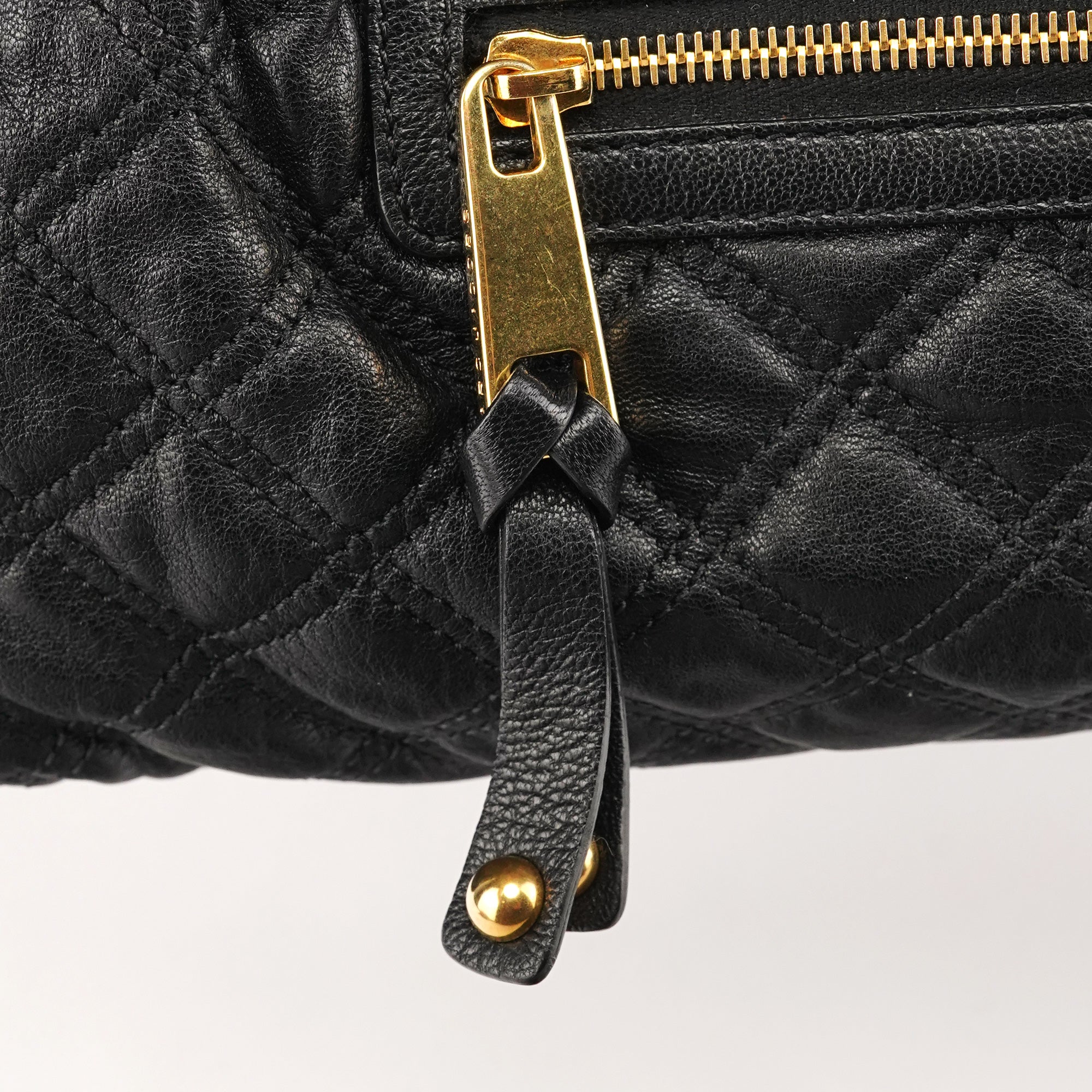 Marc Jacobs Black Quilted Leather Stam 2-Way Bag