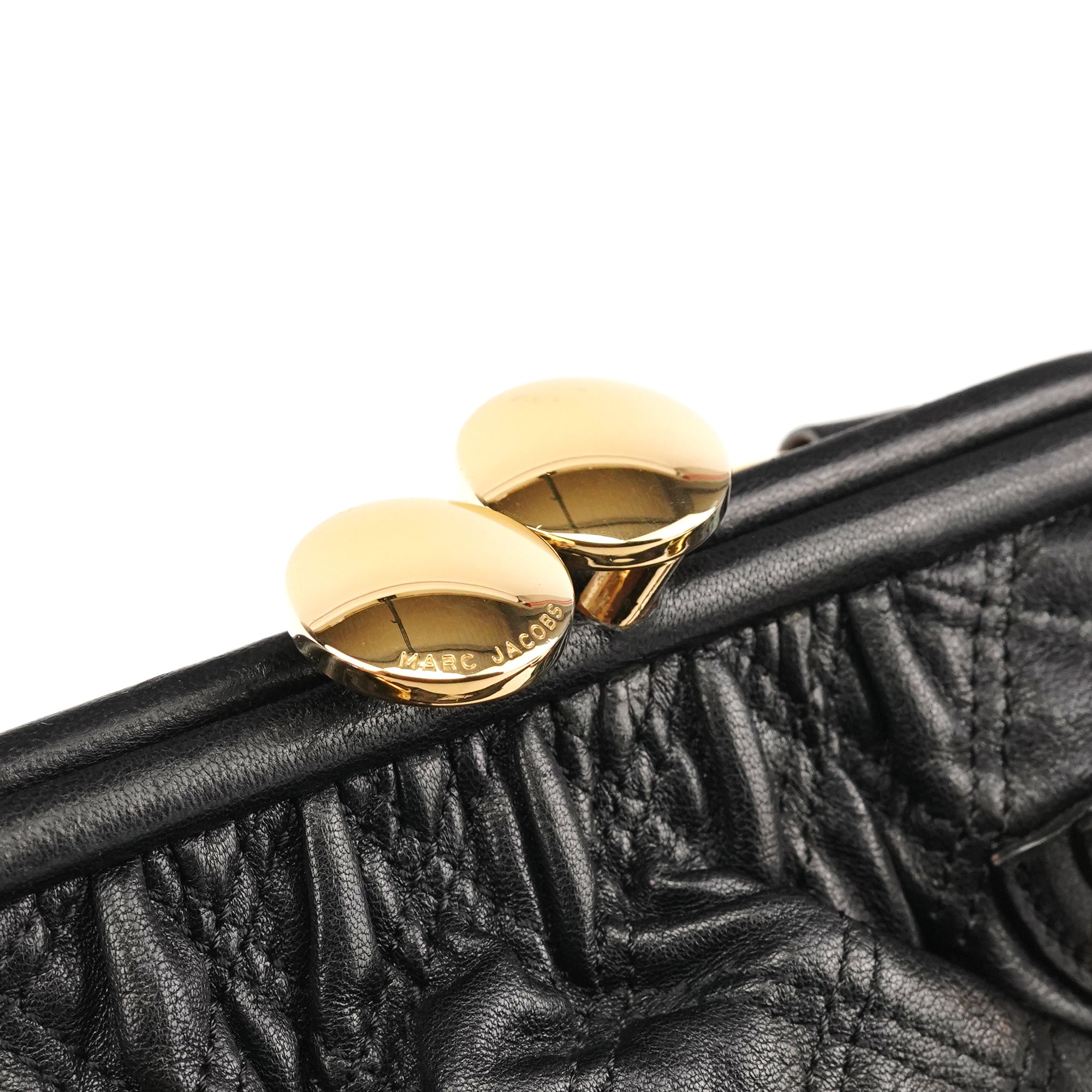 Marc Jacobs Black Quilted Leather Stam 2-Way Bag