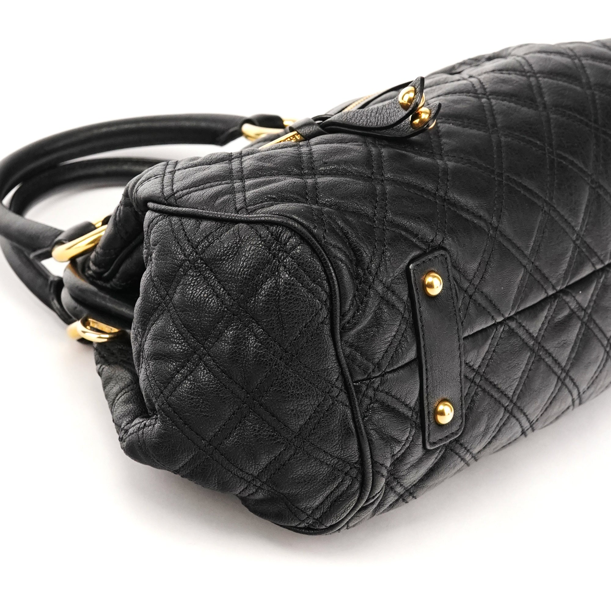 Marc Jacobs Black Quilted Leather Stam 2-Way Bag