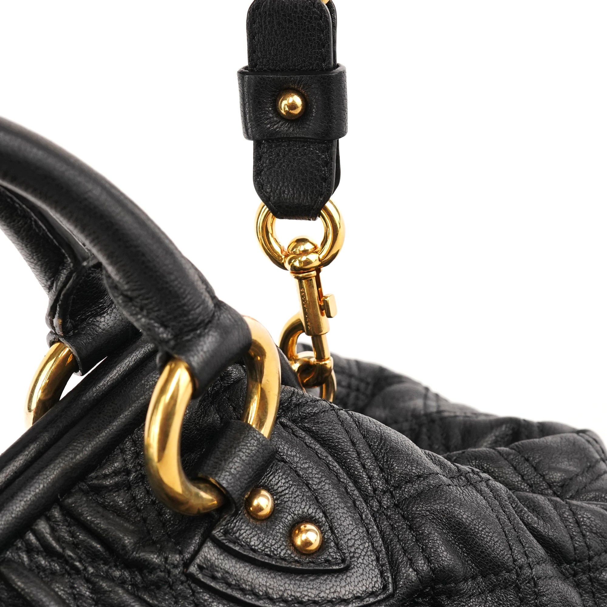 Marc Jacobs Black Quilted Leather Stam 2-Way Bag