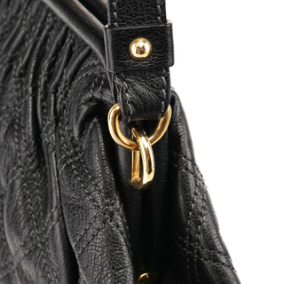 Marc Jacobs Black Quilted Leather Stam Shoulder Bag