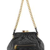 Marc Jacobs Black Quilted Leather Stam Shoulder Bag