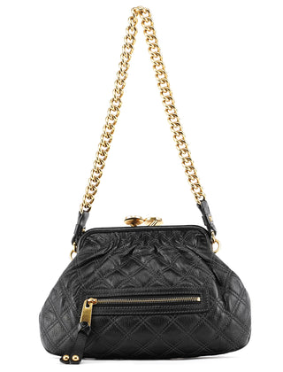 Marc Jacobs Black Quilted Leather Stam Shoulder Bag