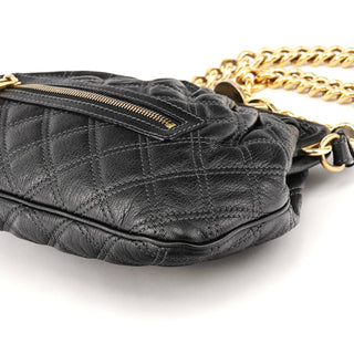 Marc Jacobs Black Quilted Leather Stam Shoulder Bag