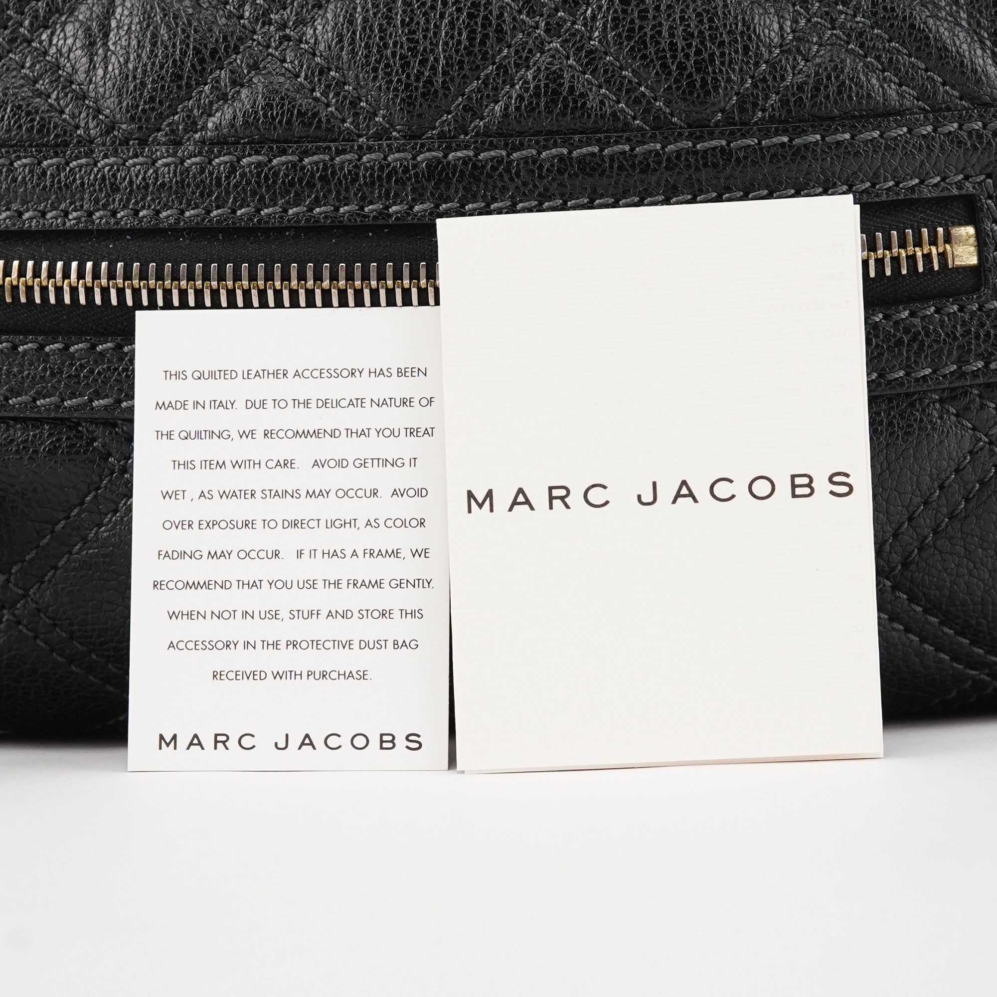 Marc Jacobs Black Quilted Leather Stam Shoulder Bag