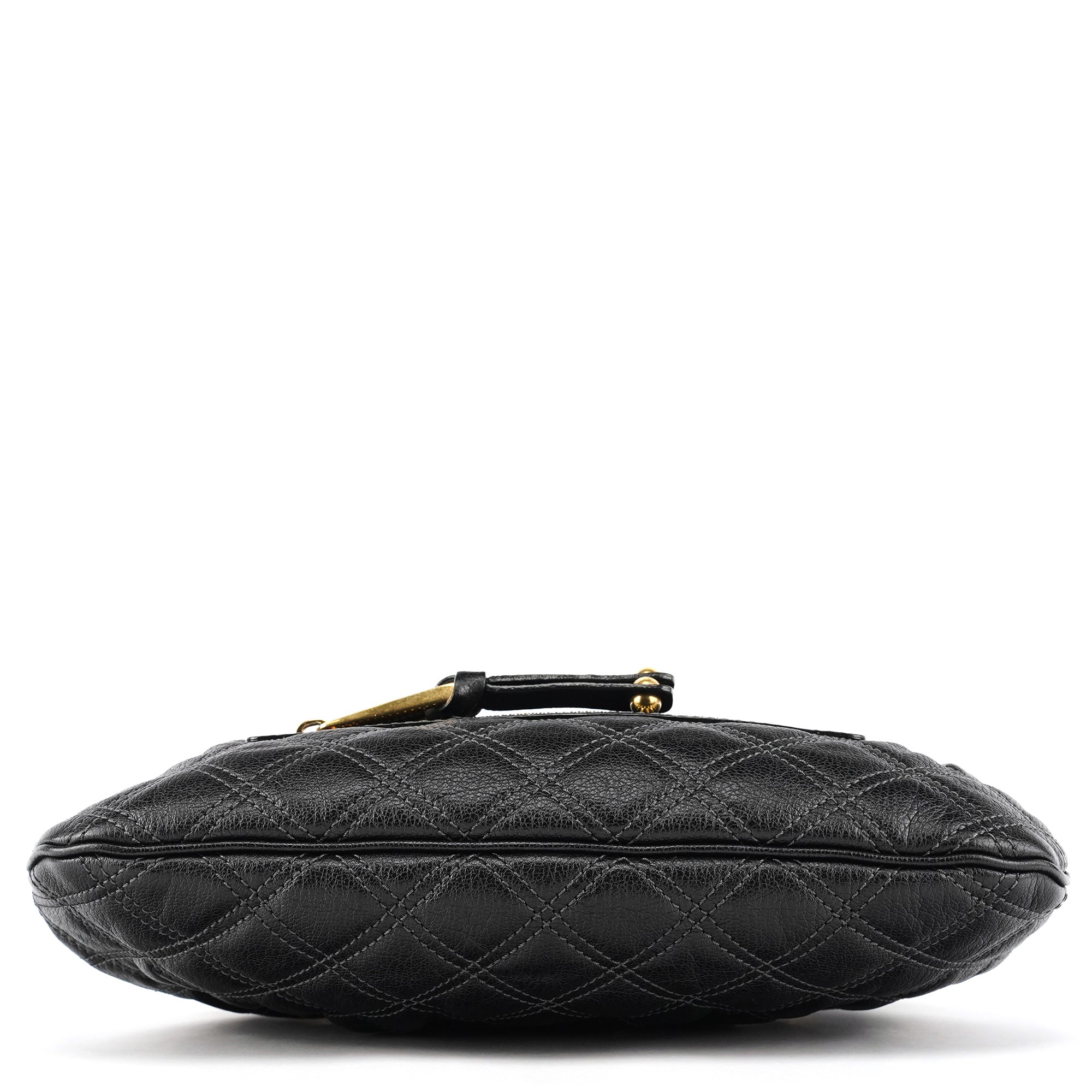 Marc Jacobs Black Quilted Leather Stam Shoulder Bag