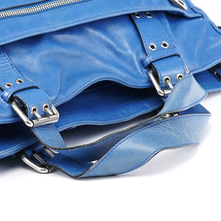Marc Jacobs Blue Leather Multi-Pocket 2-Way Tote Bag