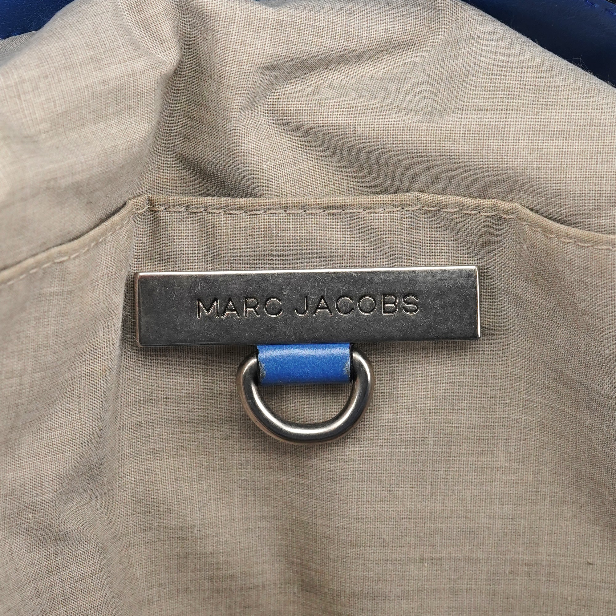 Marc Jacobs Blue Leather Multi-Pocket 2-Way Tote Bag