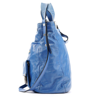 Marc Jacobs Blue Leather Multi-Pocket 2-Way Tote Bag