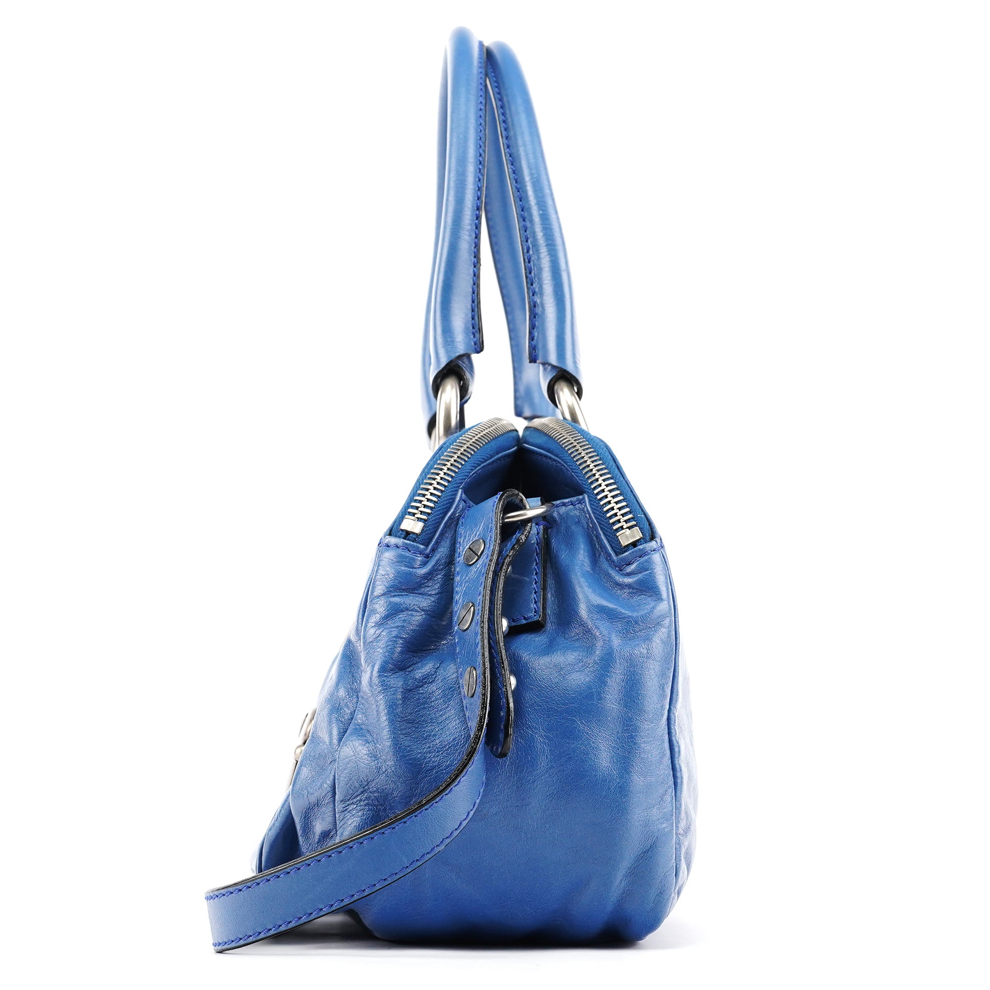Marc Jacobs Sac deux portés Susan en cuir bleu
