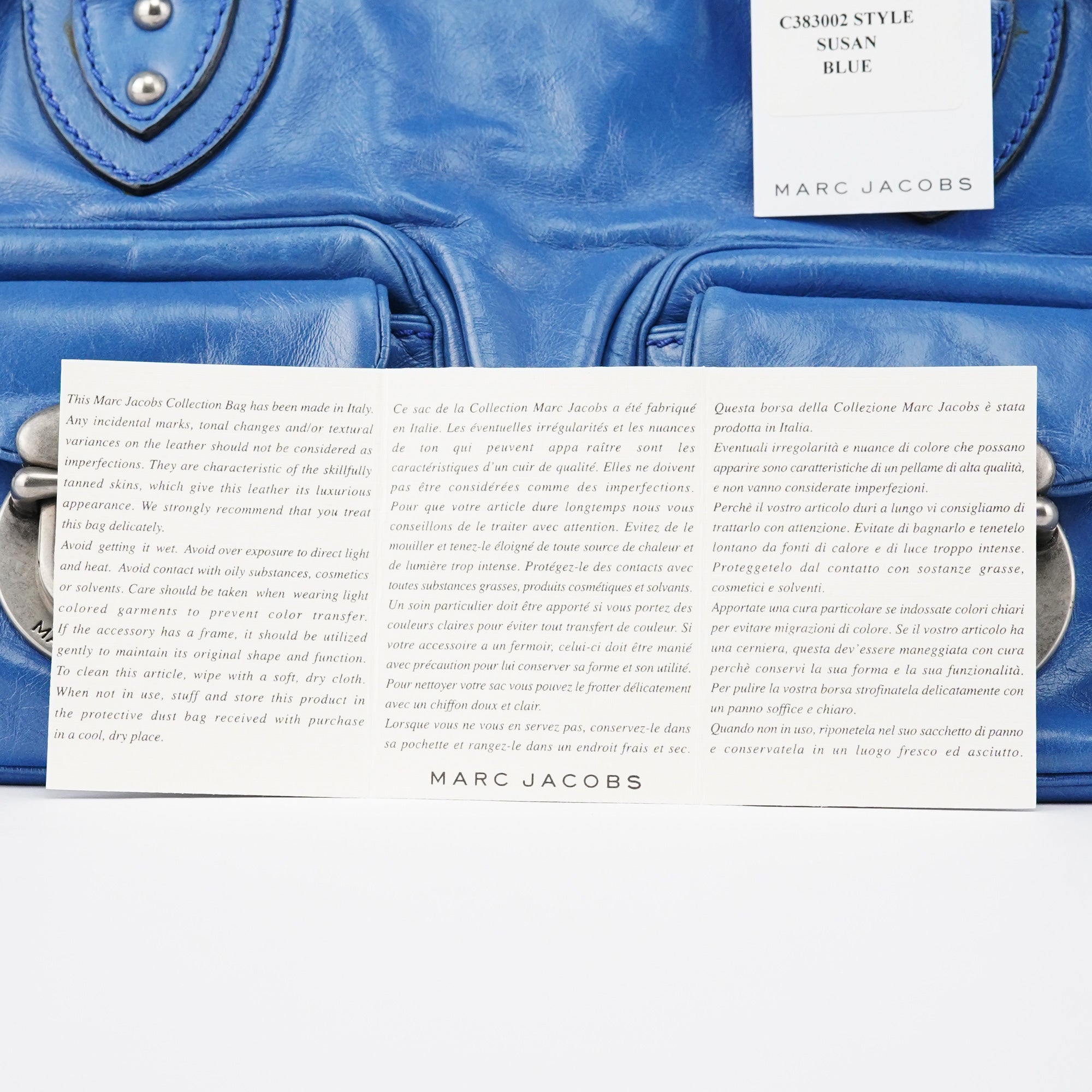 Marc Jacobs Blue Leather Susan 2-Way Bag – Rediscover Vintage