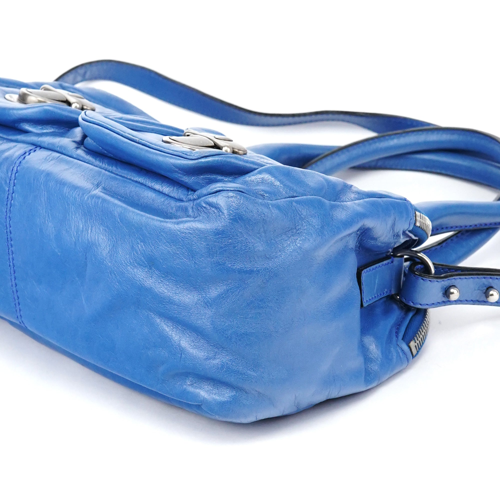 Marc Jacobs Sac deux portés Susan en cuir bleu