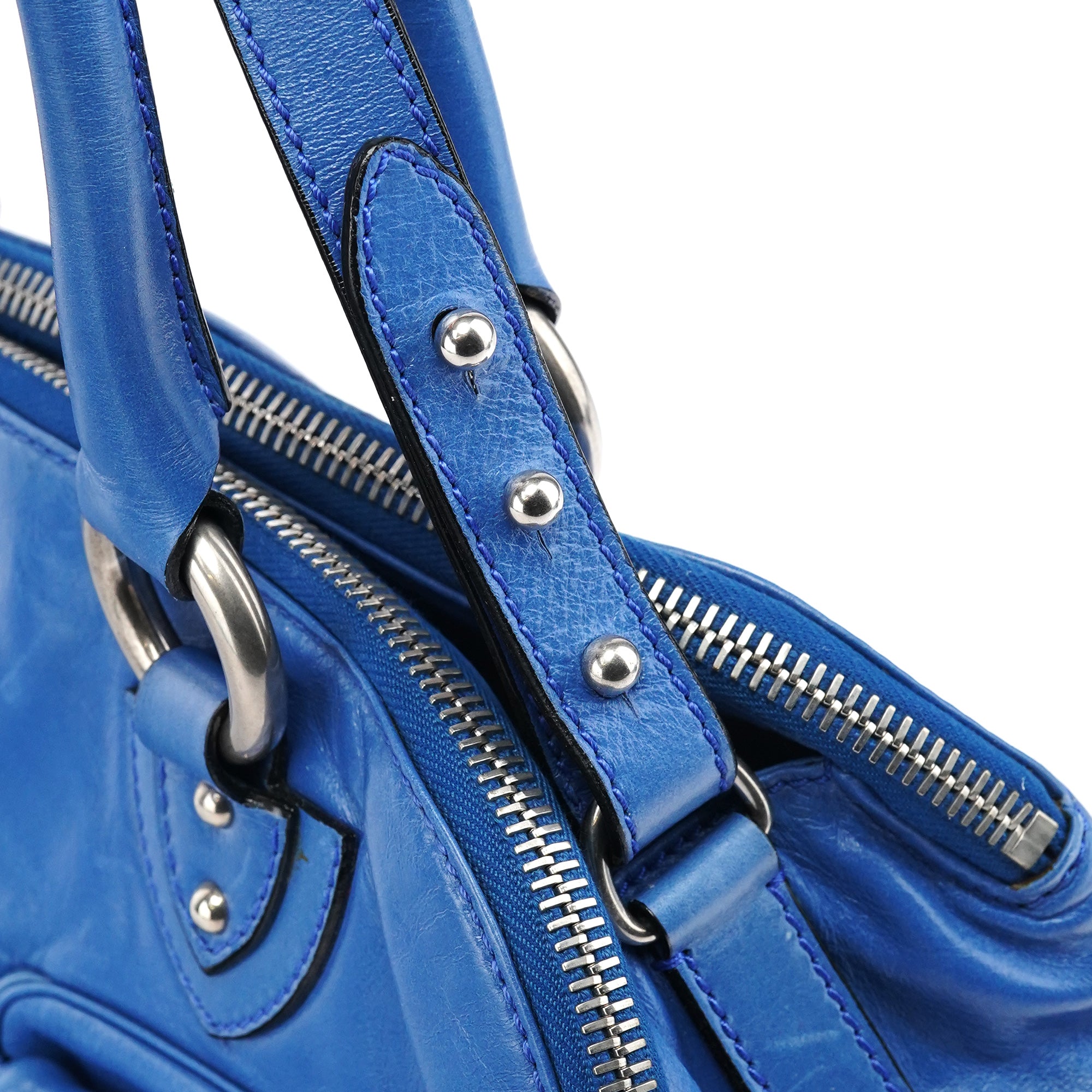 Marc Jacobs Sac deux portés Susan en cuir bleu