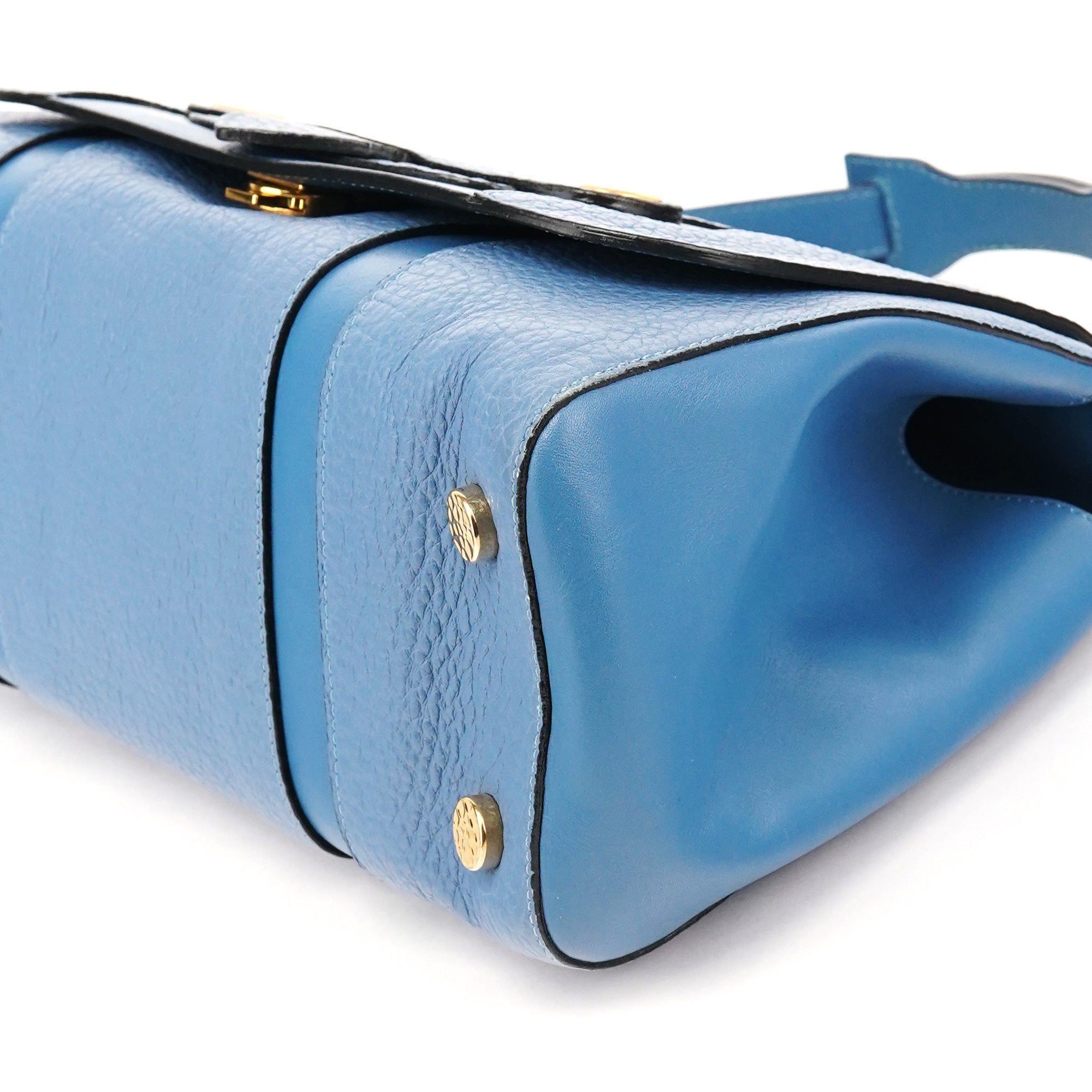 Marc Jacobs Blue Pebbled Leather 2-Way Bag
