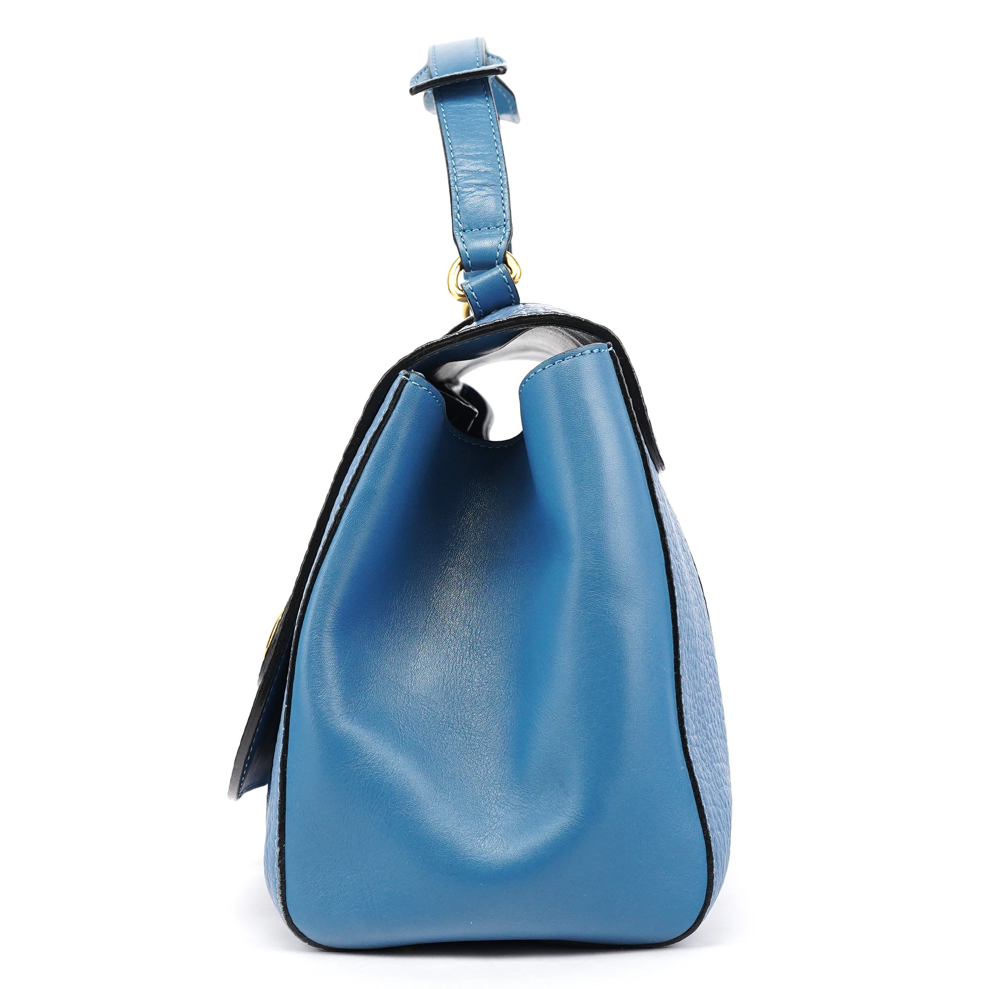 Marc Jacobs Blue Pebbled Leather 2-Way Bag