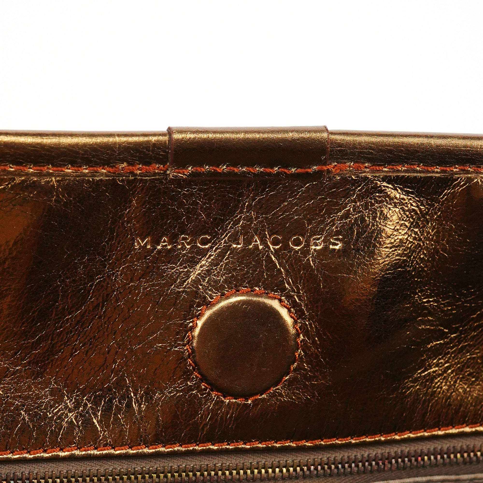 Marc Jacobs Bronze Metallic Leather Irina Tote Bag