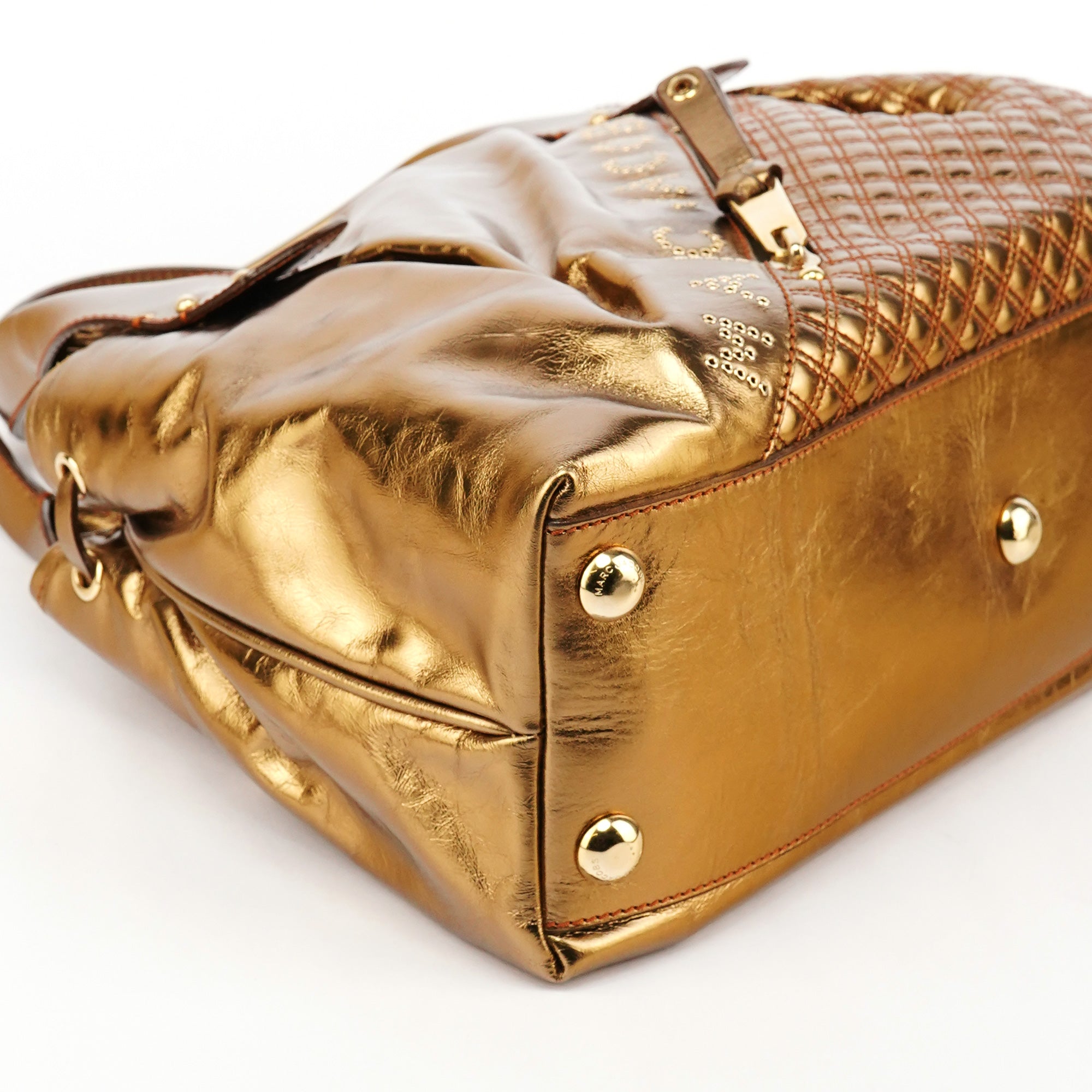 Marc Jacobs Bronze Metallic Leather Irina Tote Bag