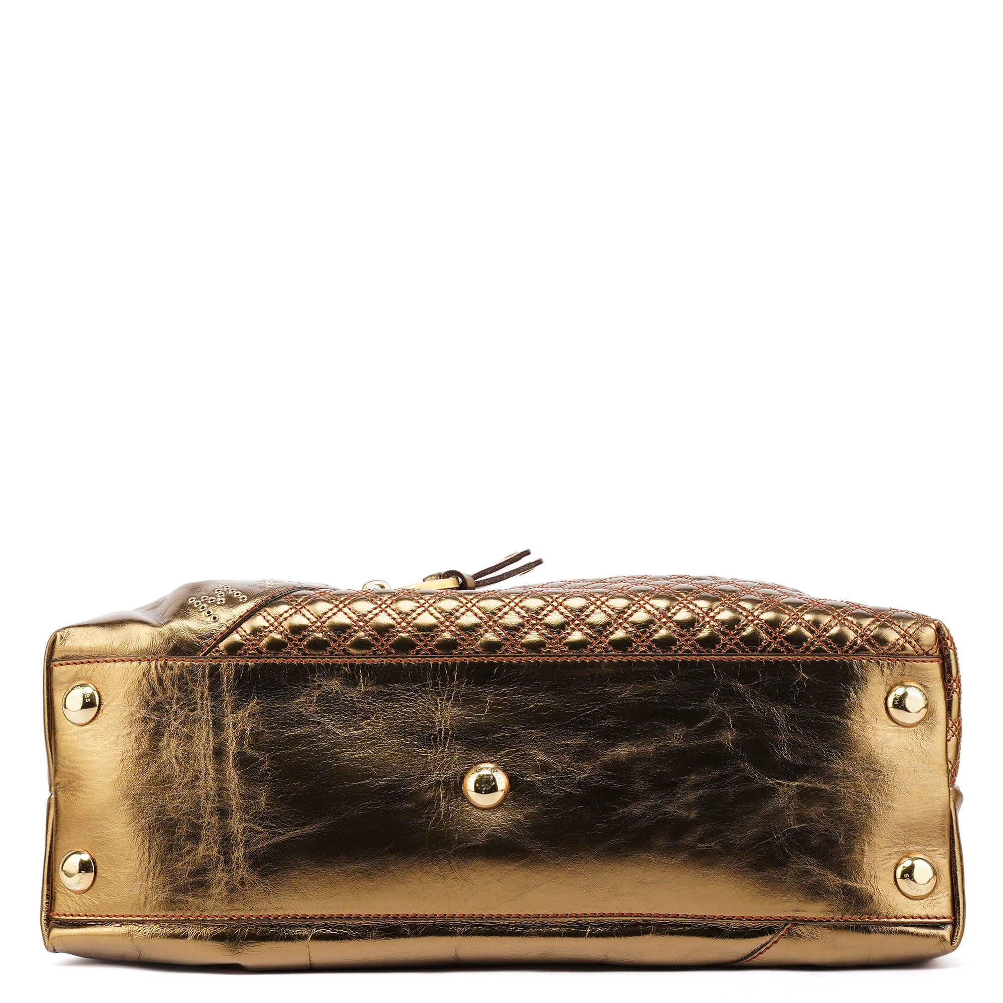 Marc Jacobs Bronze Metallic Leather Irina Tote Bag