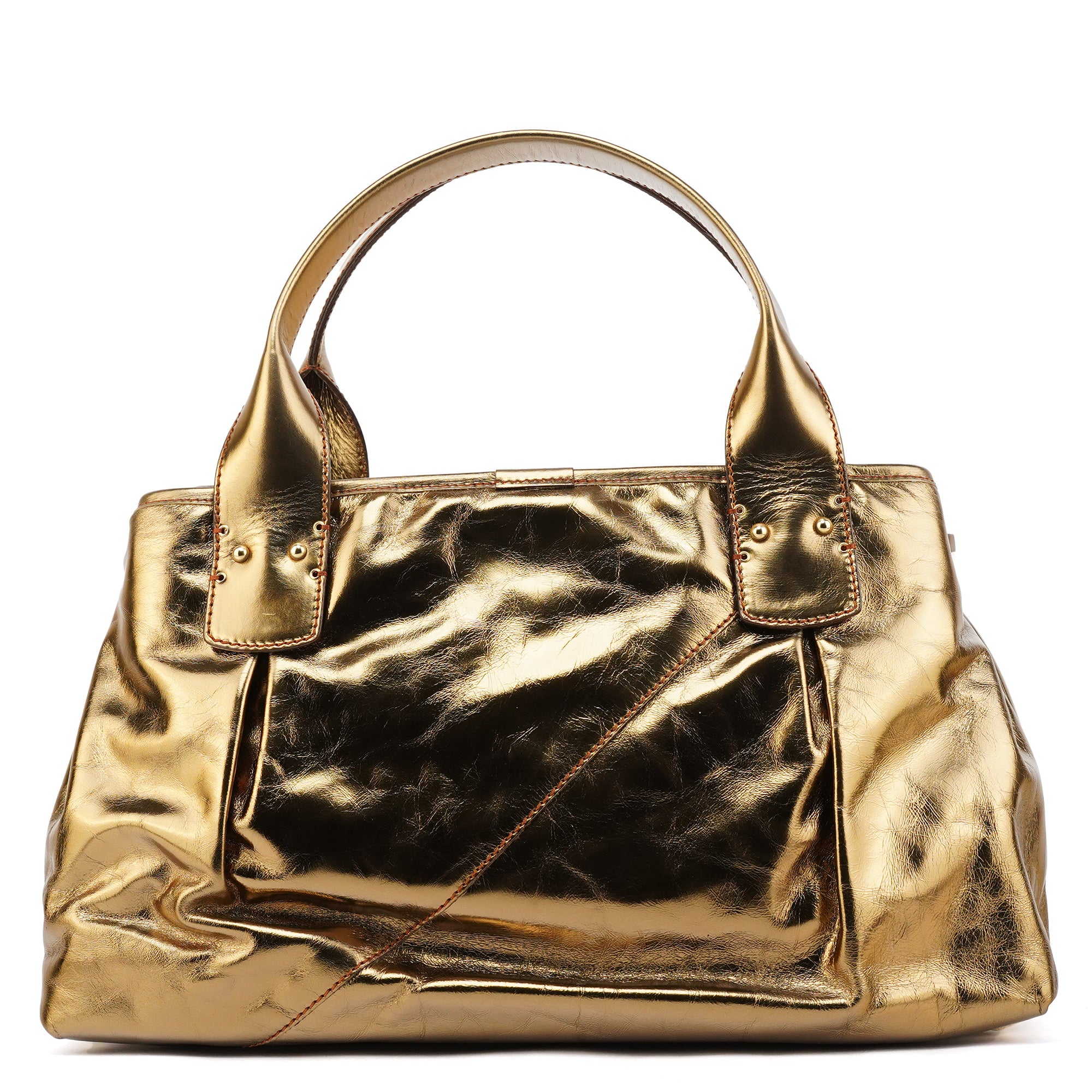Marc Jacobs Bronze Metallic Leather Irina Tote Bag