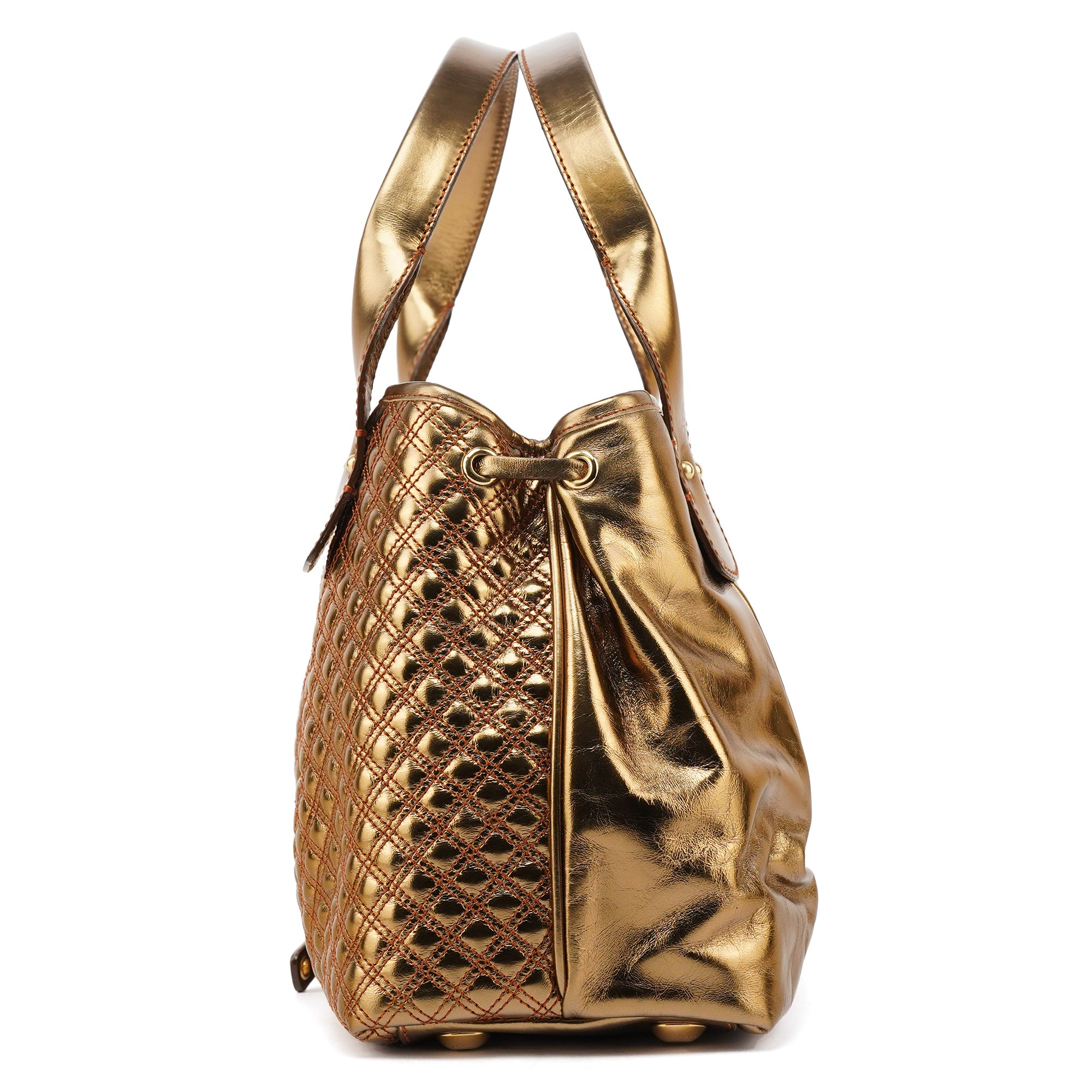 Marc Jacobs Bronze Metallic Leather Irina Tote Bag