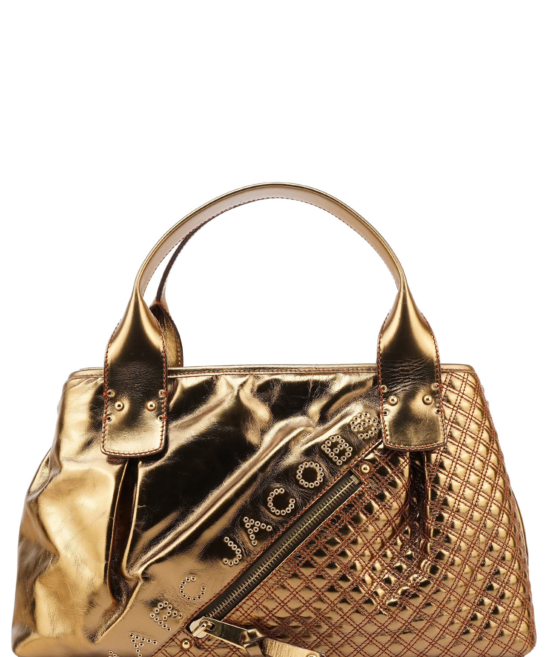 Marc Jacobs Bronze Metallic Leather Irina Tote Bag