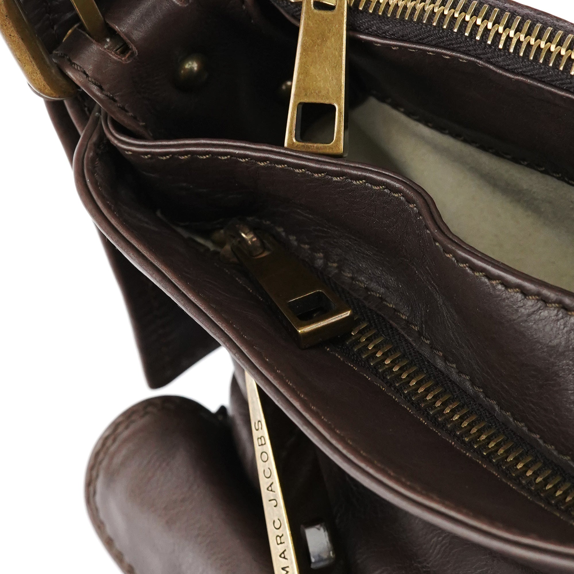 Marc Jacobs Brown Leather Multi-Pocket Shoulder Bag