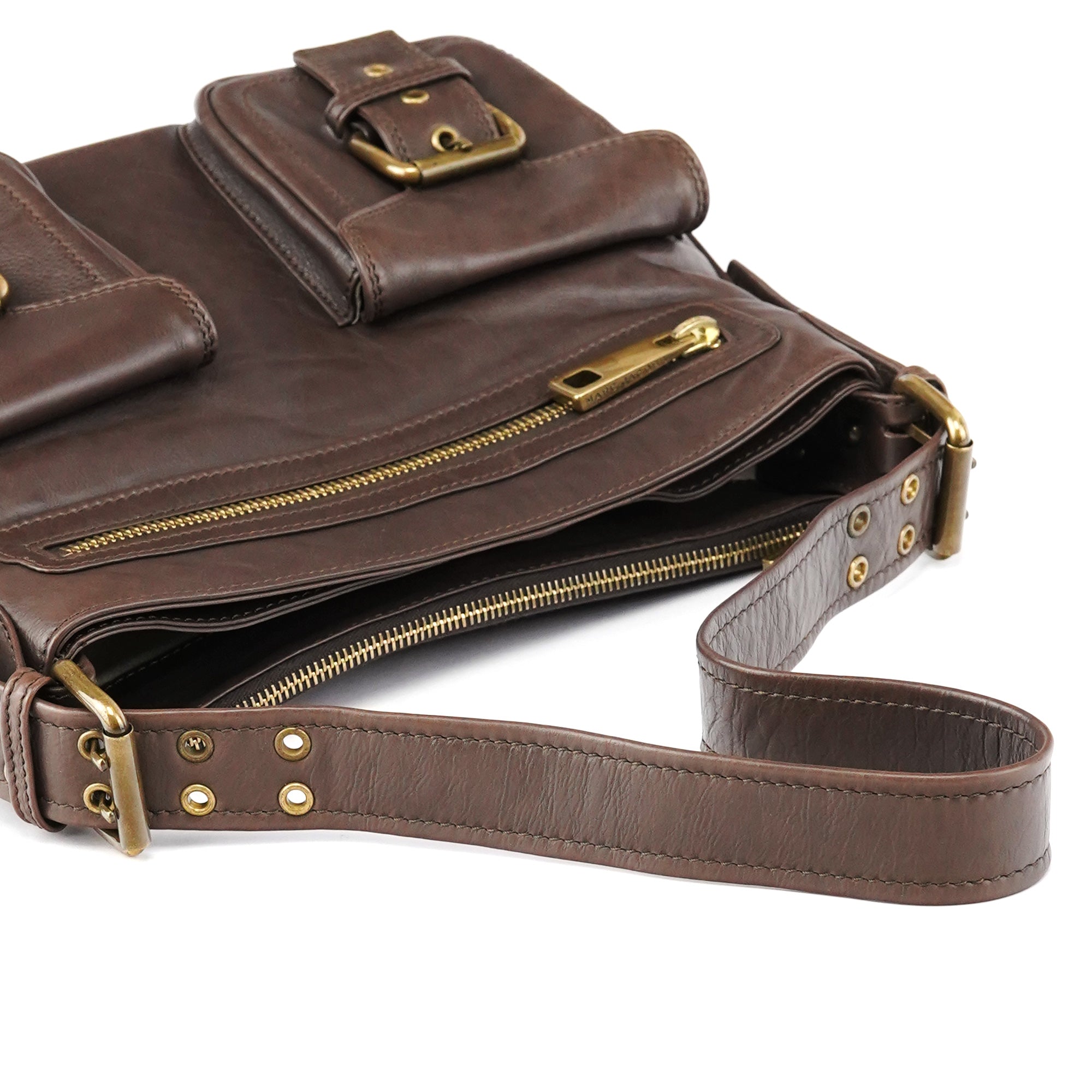Marc Jacobs Brown Leather Multi-Pocket Shoulder Bag