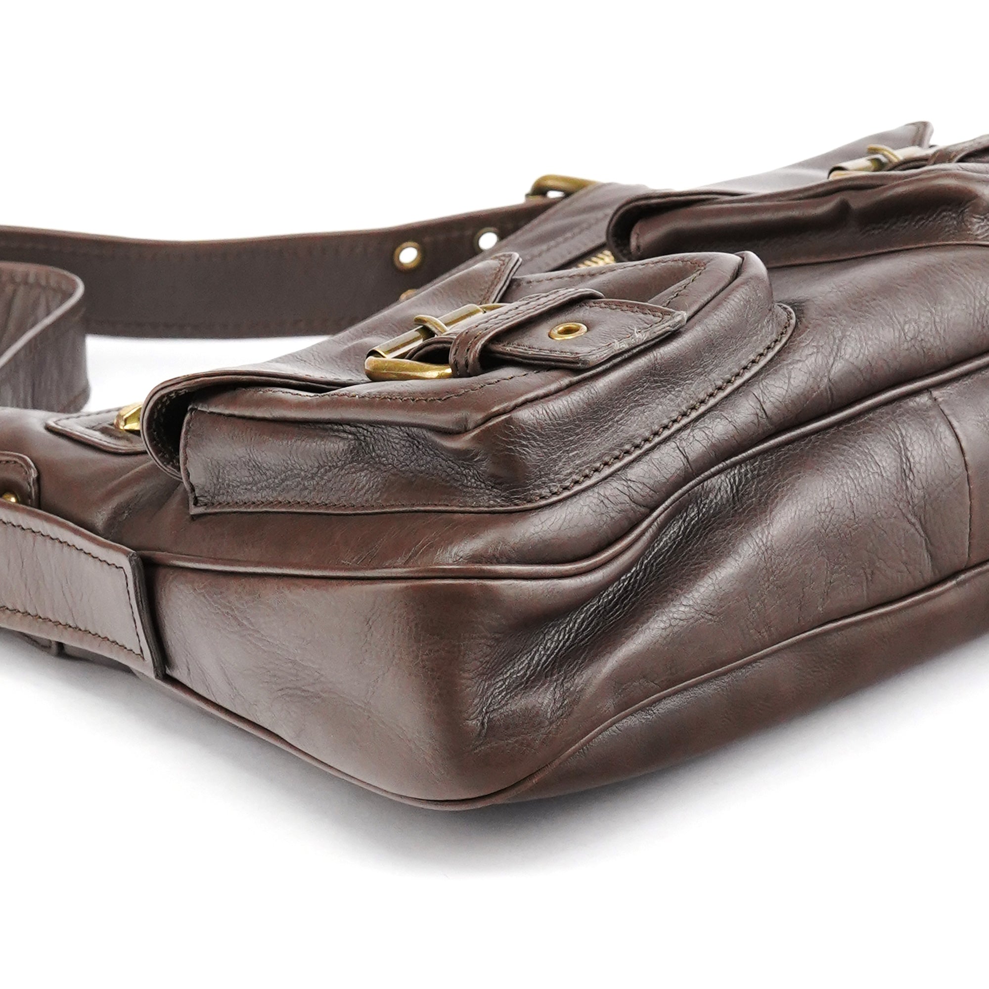 Marc Jacobs Brown Leather Multi-Pocket Shoulder Bag