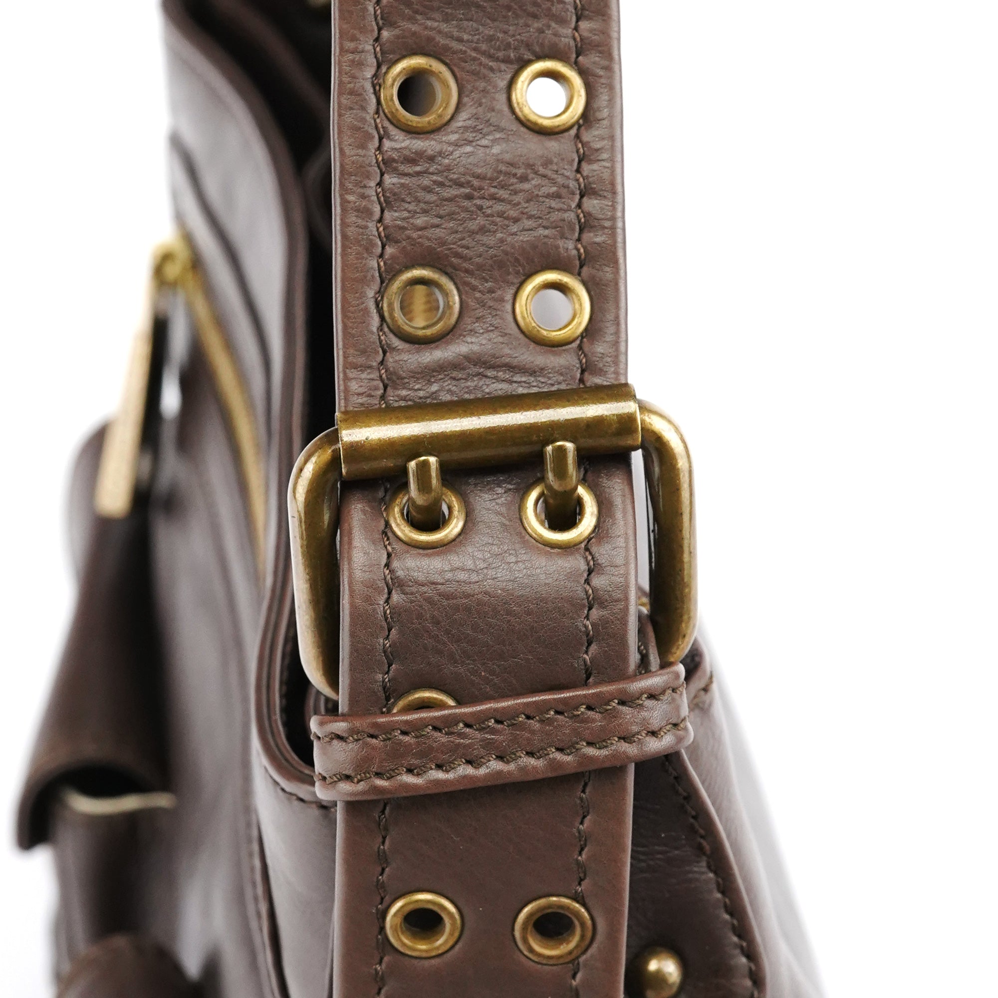 Marc Jacobs Brown Leather Multi-Pocket Shoulder Bag