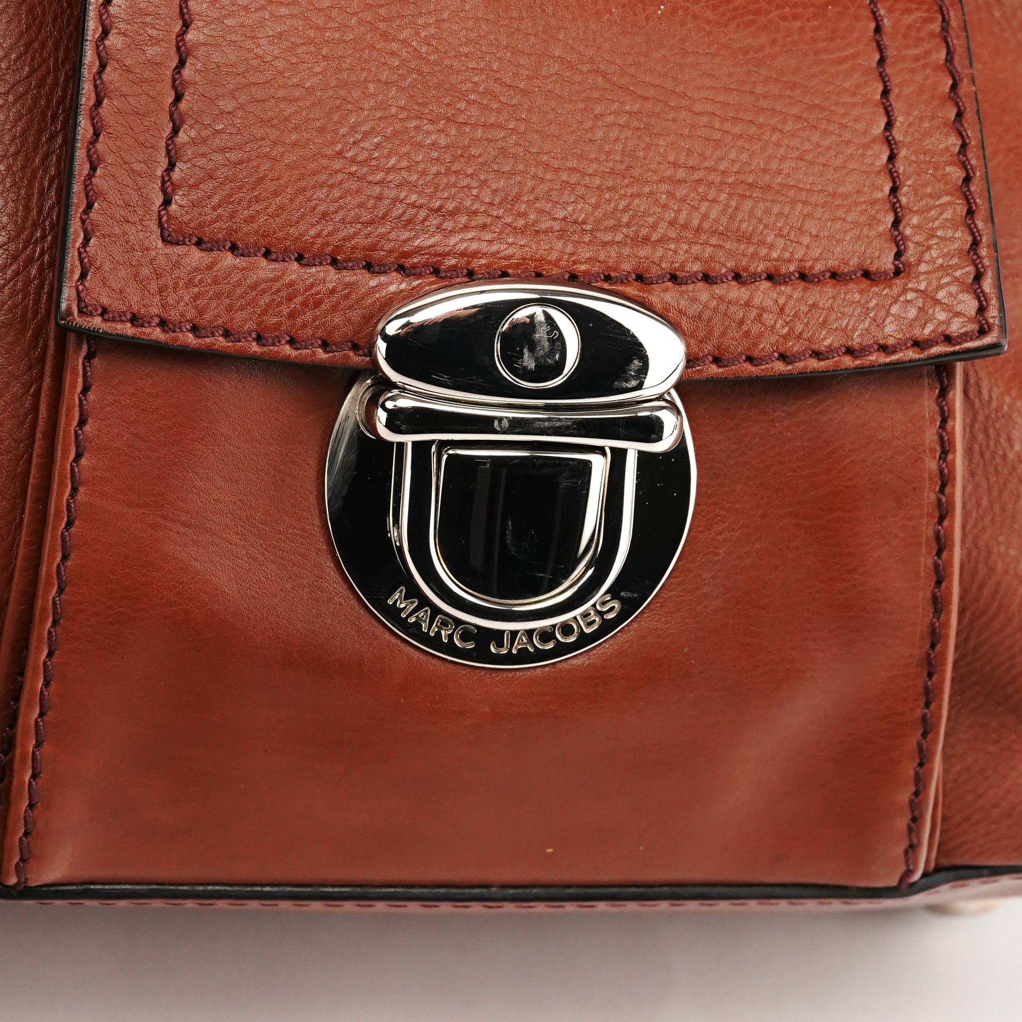 Marc Jacobs Sac cabas Venetia en cuir marron