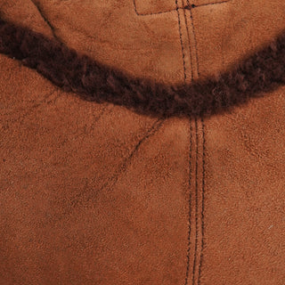 Marc Jacobs Brown Shearling Suede Pocket Shoulder Bag
