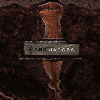Marc Jacobs Brown Shearling Suede Pocket Shoulder Bag
