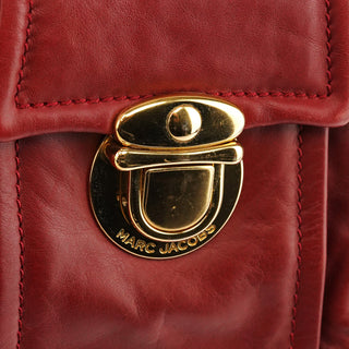 Marc Jacobs Burgundy Leather Blake Multi-Pocket Tote Bag