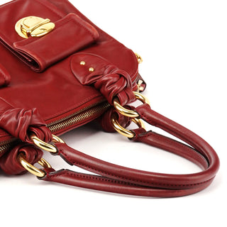 Marc Jacobs Burgundy Leather Blake Multi-Pocket Tote Bag