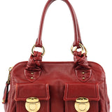 Marc Jacobs Burgundy Leather Blake Multi-Pocket Tote Bag